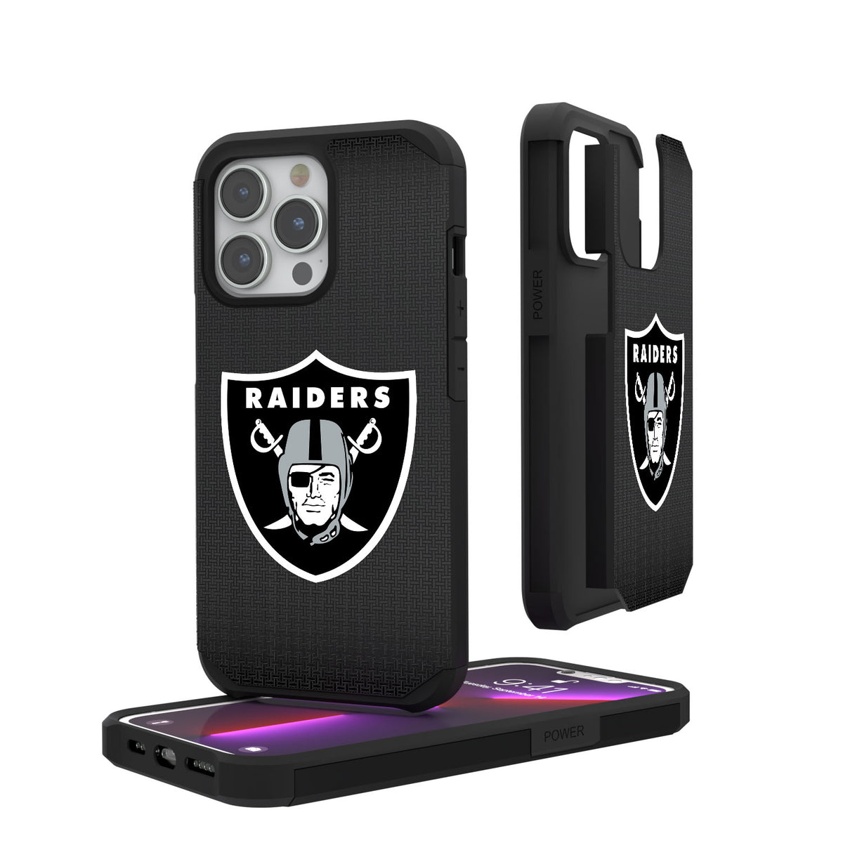 Las Vegas Raiders Linen Logo iPhone Rugged Case