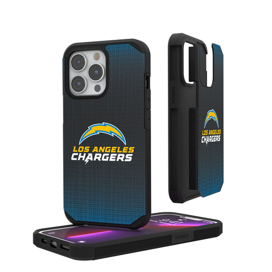 Los Angeles Chargers Linen Logo iPhone Rugged Case