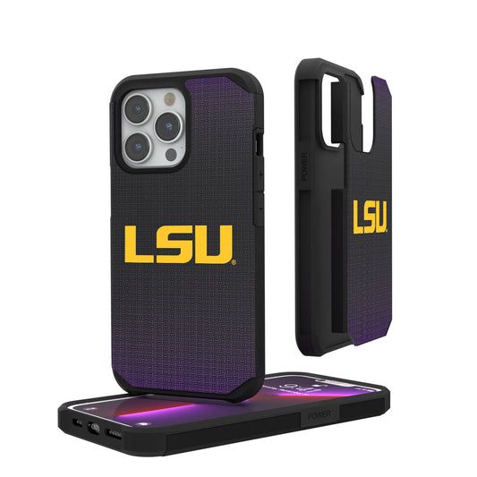 LSU Tigers Linen Logo iPhone Rugged Case