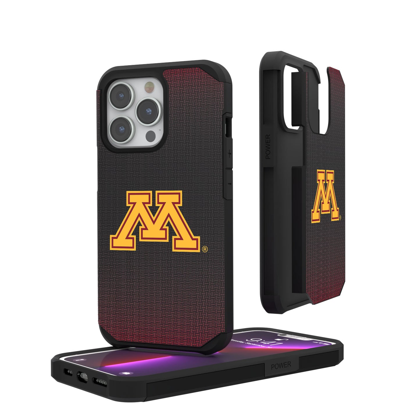 Minnesota Golden Gophers Linen Logo iPhone Rugged Case