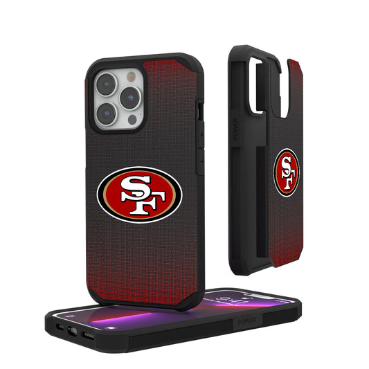 San Francisco 49ers Linen Logo iPhone Rugged Case