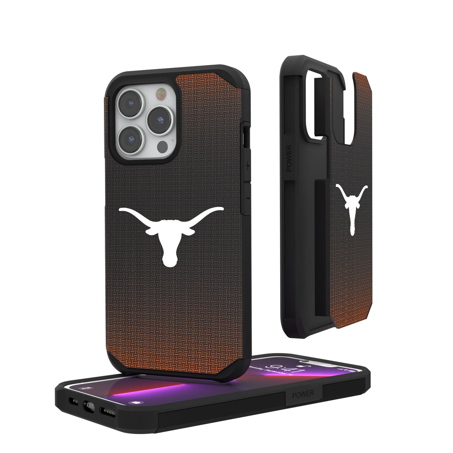 Texas Longhorns Linen Logo iPhone Rugged Case