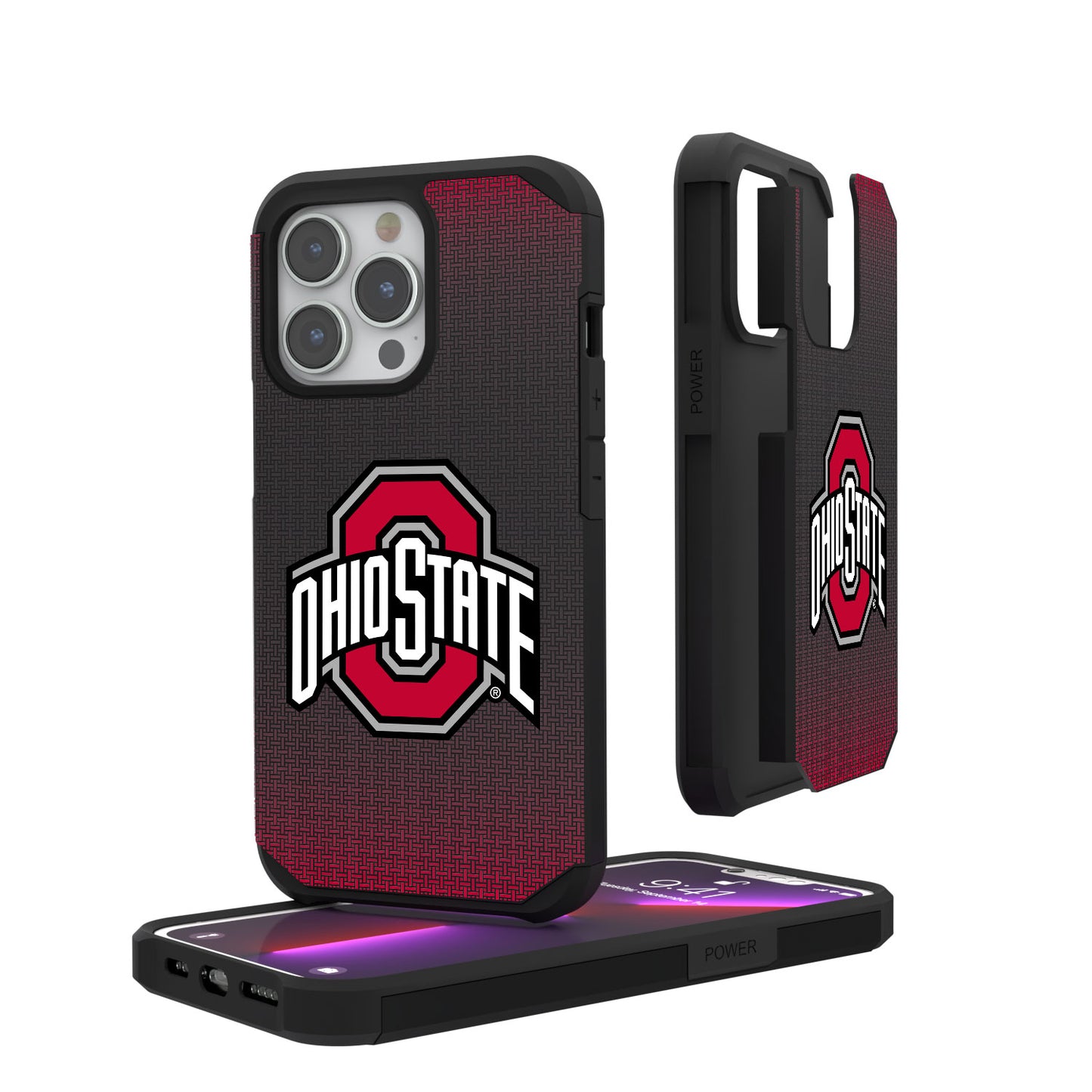 Ohio State Buckeyes Linen Logo iPhone Rugged Case