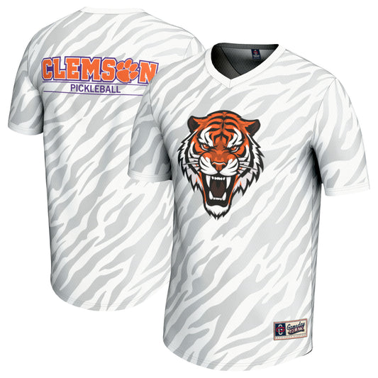 Youth GameDay Greats  White Clemson Tigers Lightweight Pickleball Jersey