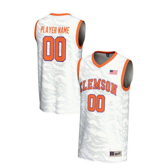 Unisex GameDay Greats White Clemson Tigers NIL Pick-A-Player Women's Basketball Lightweight Jersey