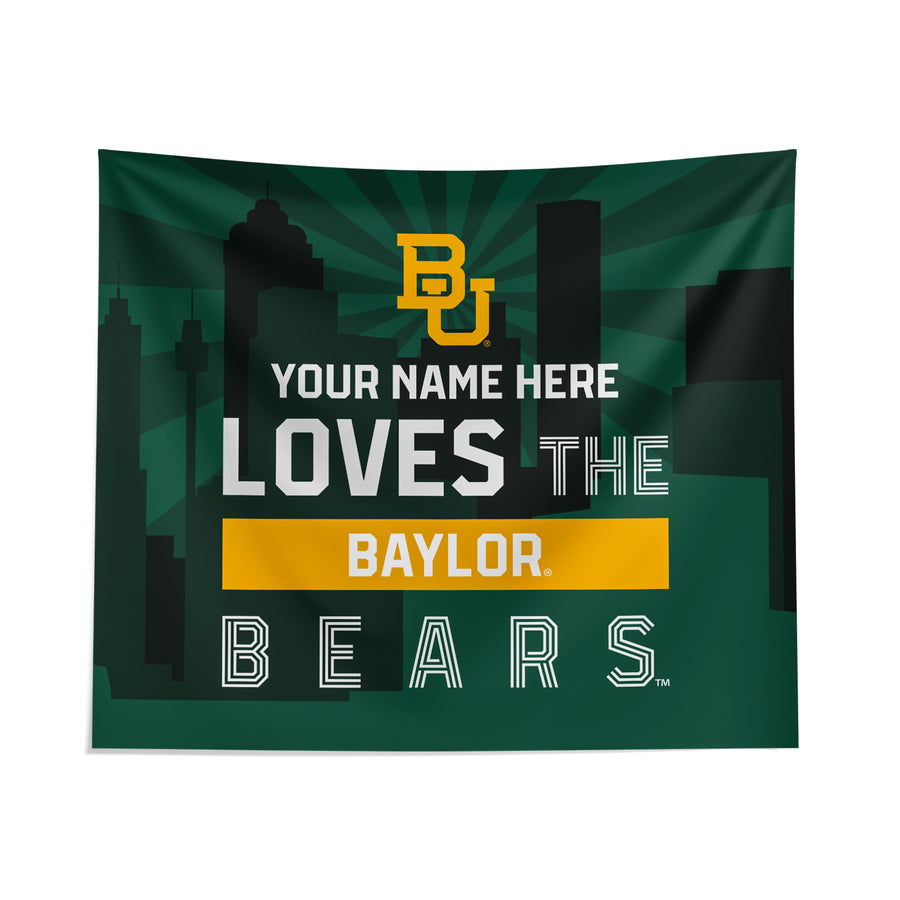 Pegasus Baylor Bears 51" x 60" City Skyline Personalized Wall Tapestry