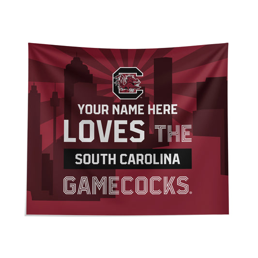 Pegasus South Carolina Gamecocks 51" x 60" City Skyline Personalized Wall Tapestry