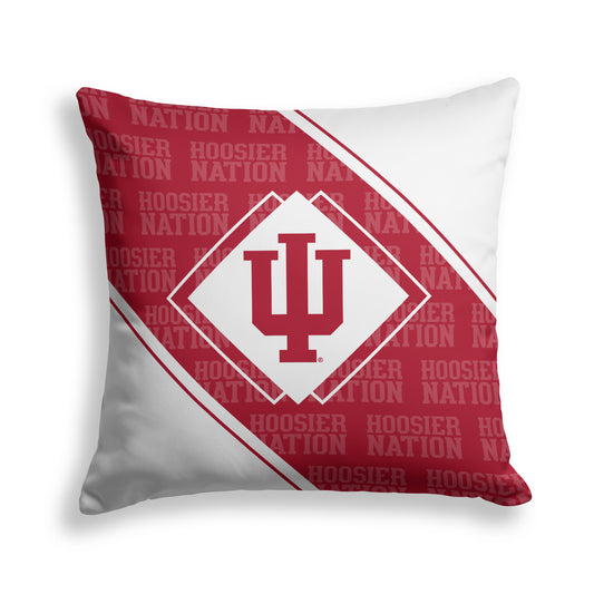 Pegasus Indiana Hoosiers 18" x 18" Diamond Boxed Decor Pillow