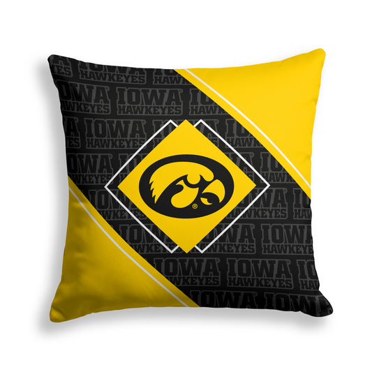 Pegasus Iowa Hawkeyes 18" x 18" Diamond Boxed Decor Pillow