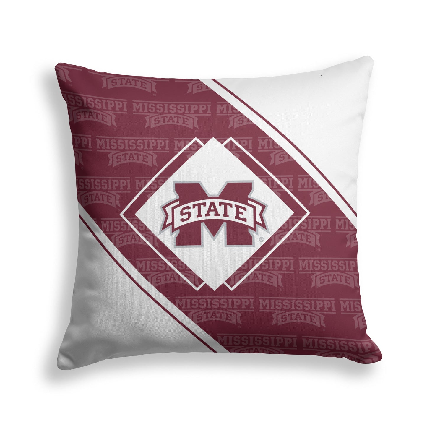 Pegasus Mississippi State Bulldogs 18" x 18" Diamond Boxed Decor Pillow