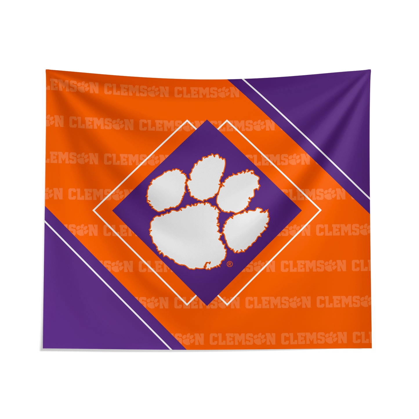 Pegasus Clemson Tigers 51" x 60" Diamond Boxed Wall Tapestry