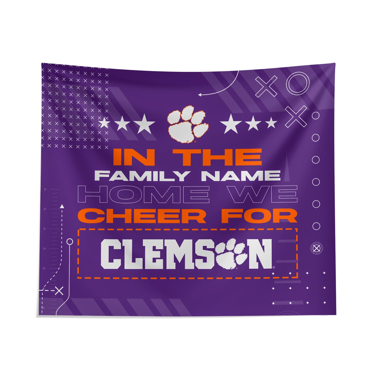 Pegasus Clemson Tigers 51" x 60" We Cheer For Personalized Wall Tapestry