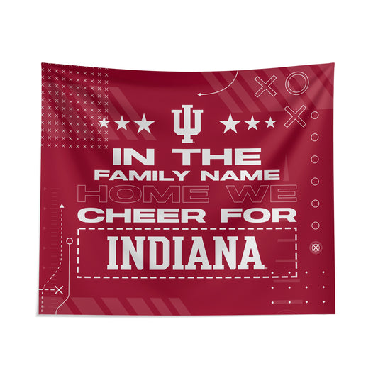 Pegasus Indiana Hoosiers 51" x 60" We Cheer For Personalized Wall Tapestry