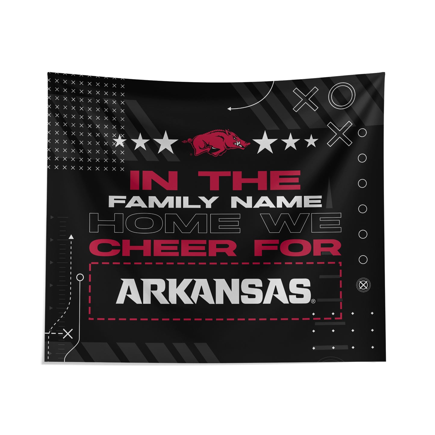 Pegasus Arkansas Razorbacks 51" x 60" We Cheer For Personalized Wall Tapestry