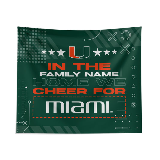 Pegasus Miami Hurricanes 51" x 60" We Cheer For Personalized Wall Tapestry