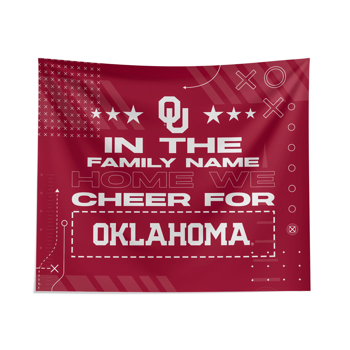 Pegasus Oklahoma Sooners 51" x 60" We Cheer For Personalized Wall Tapestry