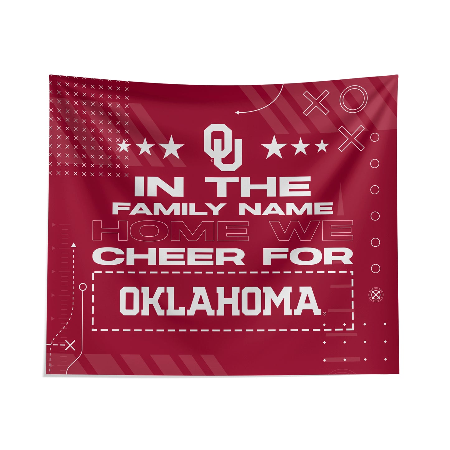 Pegasus Oklahoma Sooners 51" x 60" We Cheer For Personalized Wall Tapestry