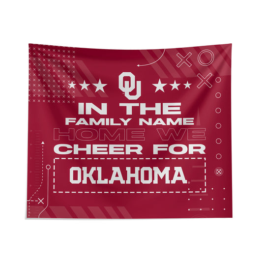 Pegasus Oklahoma Sooners 51" x 60" We Cheer For Personalized Wall Tapestry