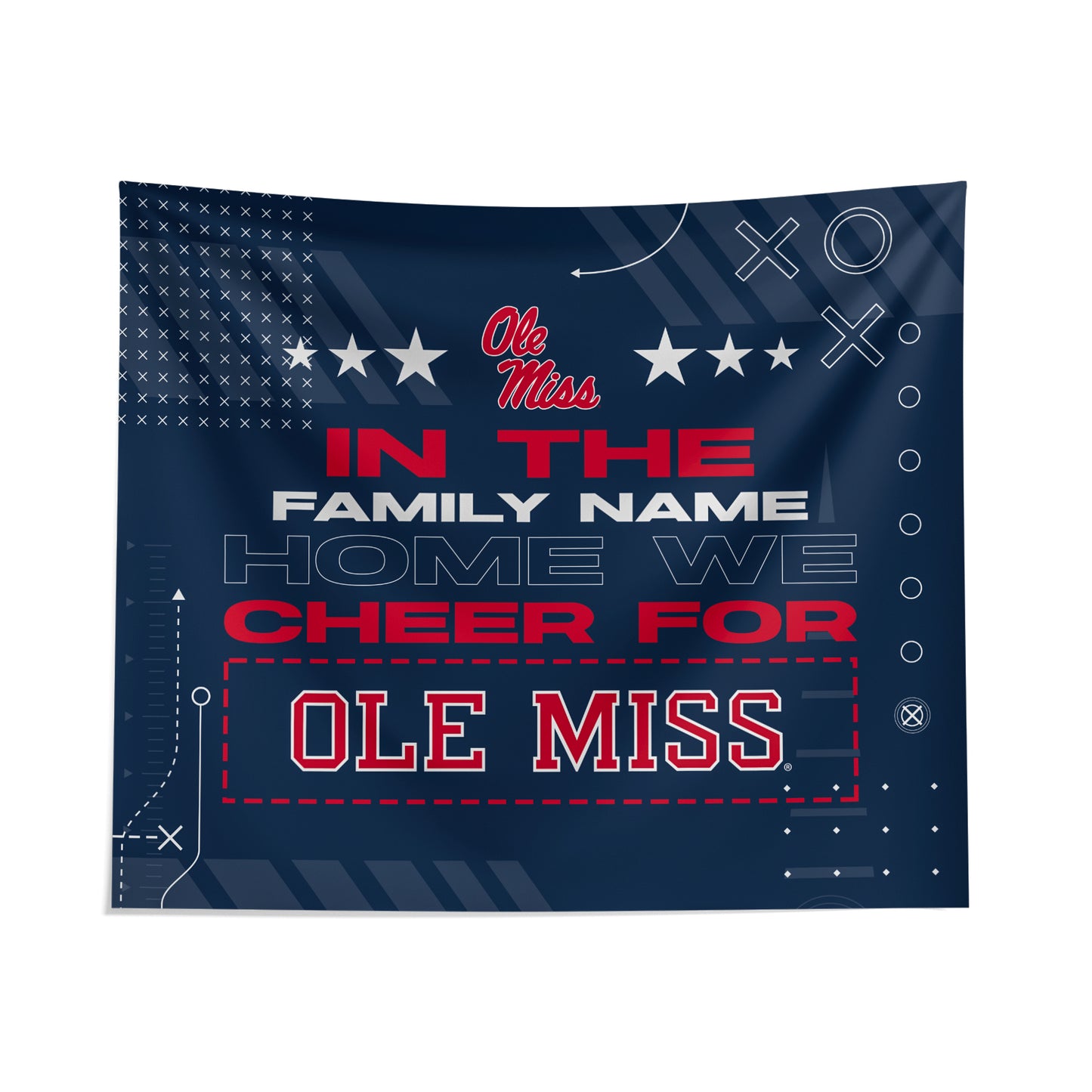 Pegasus Ole Miss Rebels 51" x 60" We Cheer For Personalized Wall Tapestry