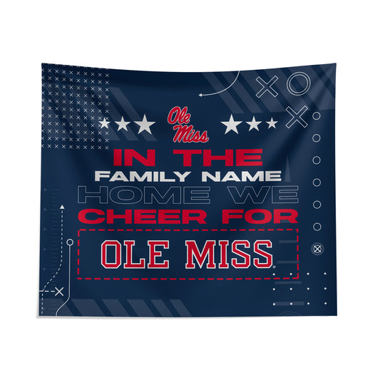 Pegasus Ole Miss Rebels 51" x 60" We Cheer For Personalized Wall Tapestry