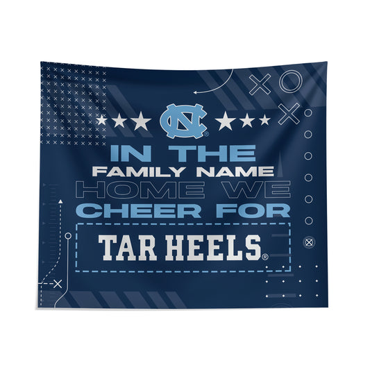 Pegasus North Carolina Tar Heels 51" x 60" We Cheer For Personalized Wall Tapestry