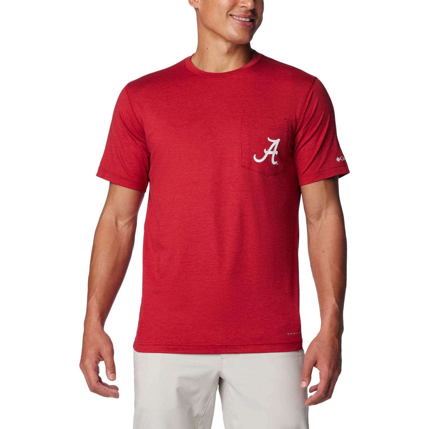 Men's Columbia Crimson Alabama Crimson Tide Tech Trail Omni-Wick T-Shirt