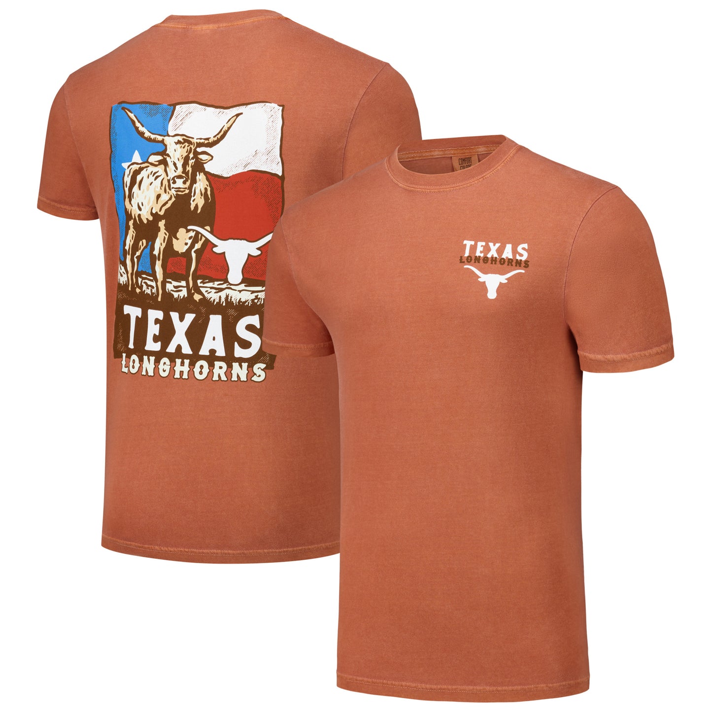 Unisex Texas Orange Texas Longhorns Hyper Local Longhorn Flag T-Shirt