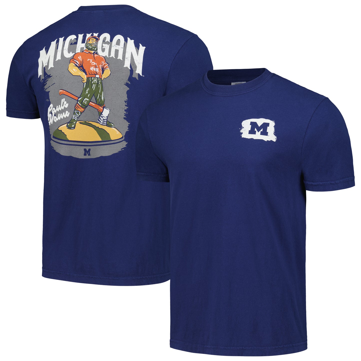 Unisex Navy Michigan Wolverines Hyper Local Paul Bunyan Trophy T-Shirt