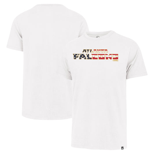 Men's '47 White Atlanta Falcons Flag Script Franklin T-Shirt