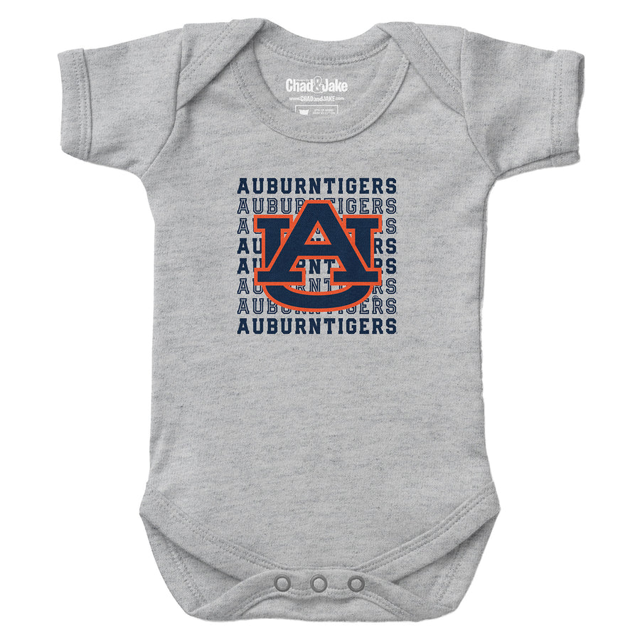 Newborn & Infant Chad & Jake Heather Gray Auburn Tigers Retro Bodysuit