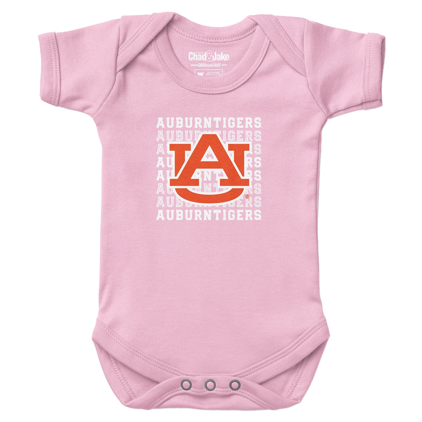 Newborn & Infant Chad & Jake Light Pink Auburn Tigers Retro Bodysuit