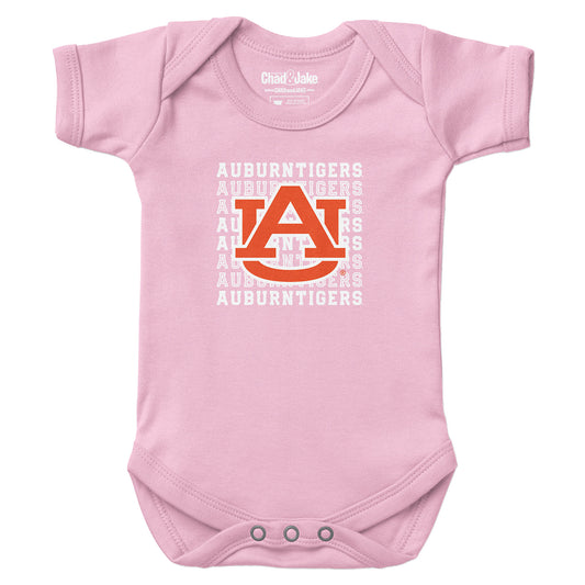 Newborn & Infant Chad & Jake Light Pink Auburn Tigers Retro Bodysuit