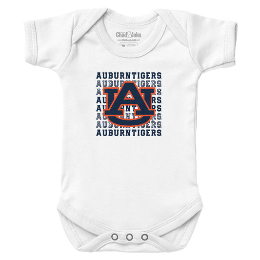 Newborn & Infant Chad & Jake White Auburn Tigers Retro Bodysuit