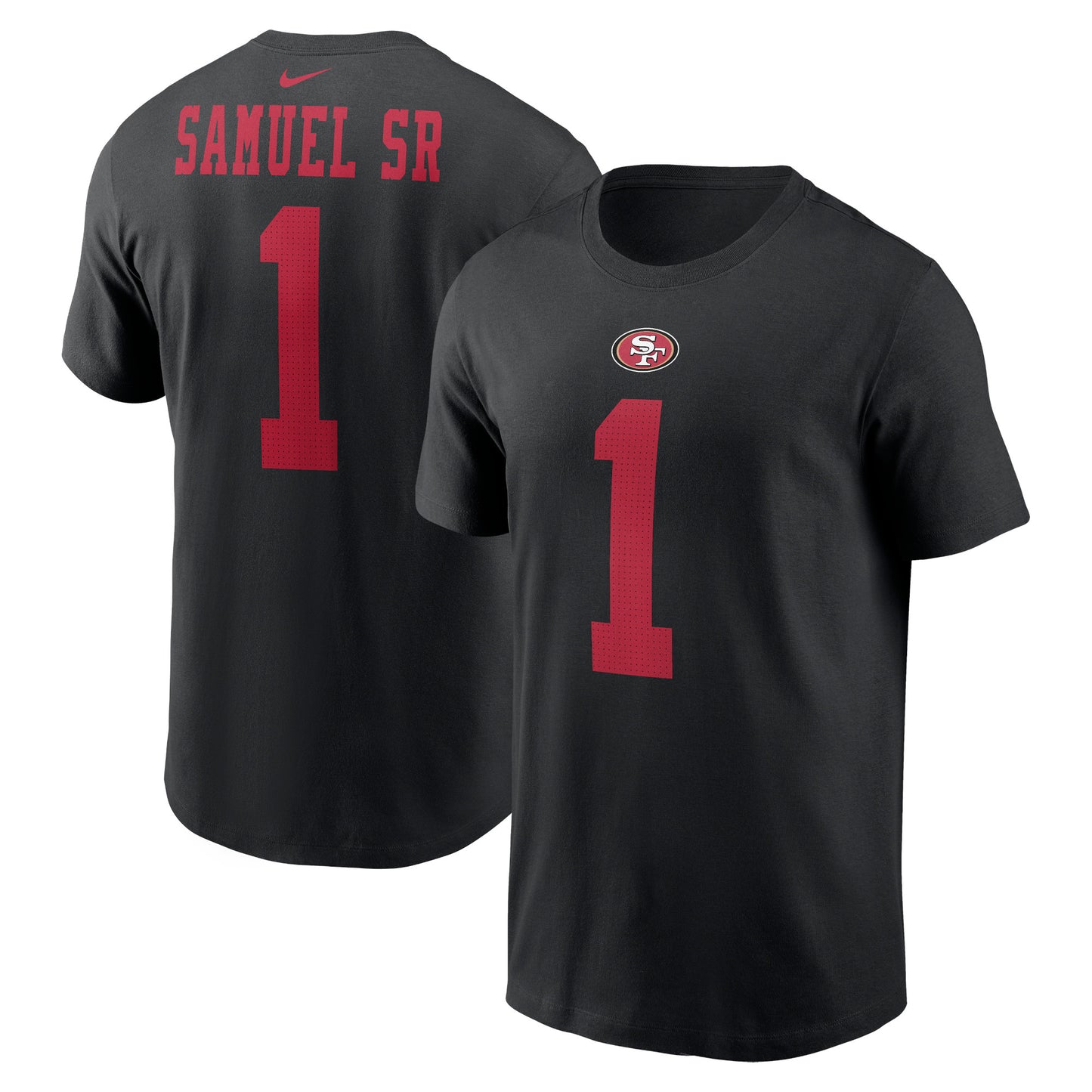 Men's Nike Deebo Samuel Sr Black San Francisco 49ers Player Name & Number T-Shirt