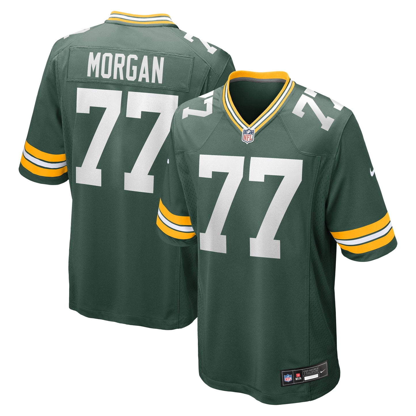 Men's Nike Jordan Morgan Green Green Bay Packers 2024 NFL Draft First Round Pick Player Game Jersey