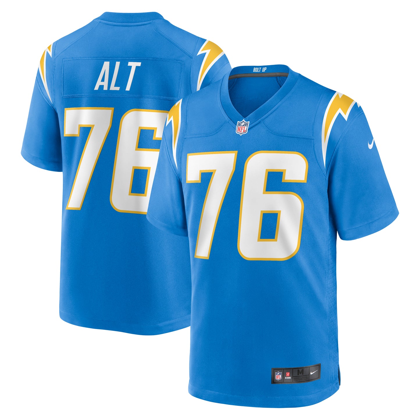 Men's Nike Joe Alt Powder Blue Los Angeles Chargers 2024 NFL Draft First Round Pick Player Game Jersey