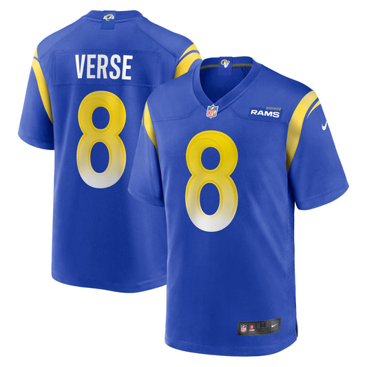 Men's Nike Jared Verse Royal Los Angeles Rams 2024 NFL Draft First Round Pick Player Game Jersey