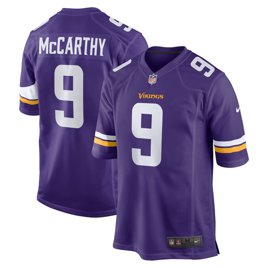 Men's Nike J.J. McCarthy Purple Minnesota Vikings 2024 NFL Draft First Round Pick Player Game Jersey