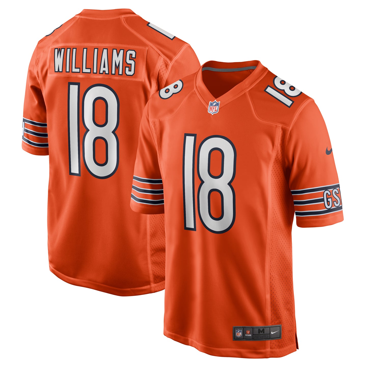 Men's Nike Caleb Williams Orange Chicago Bears Alternate 2024 NFL Draft First Round Pick Player Game Jersey