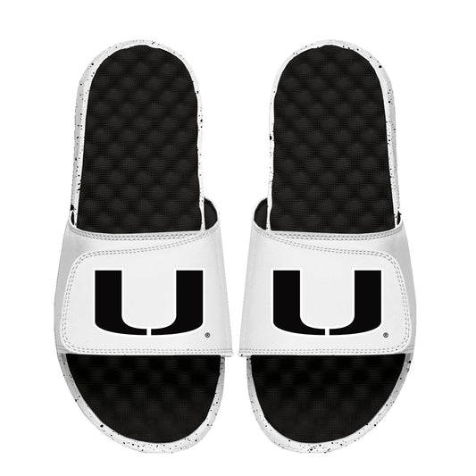 Unisex ISlide  Black/White Miami Hurricanes Cookies & Cream Slide Sandals