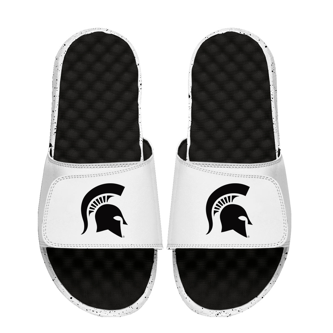 Unisex ISlide  Black/White Michigan State Spartans Cookies & Cream Slide Sandals