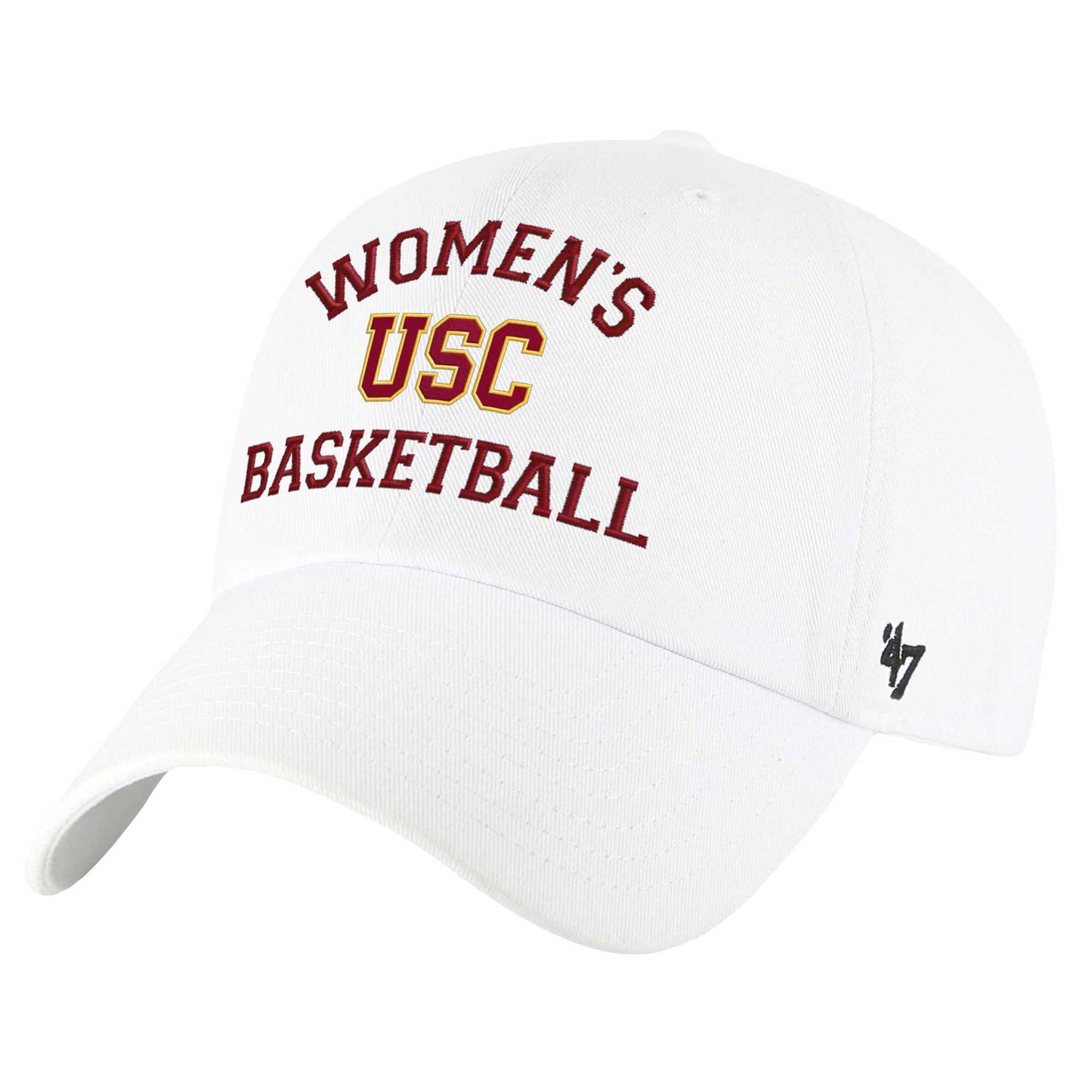 Unisex '47 White USC Trojans Women's Basketball Archway Clean Up Adjustable Hat