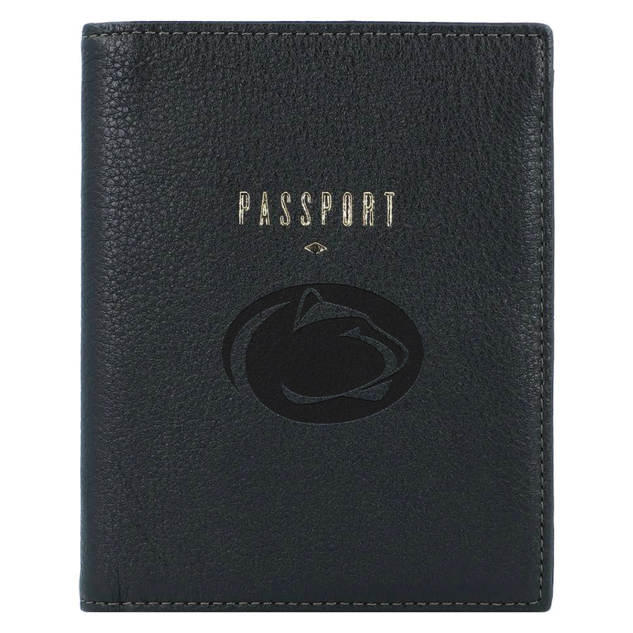 Fossil Black Penn State Nittany Lions Travel RFID Passport Case