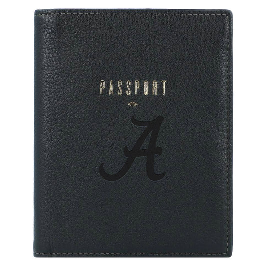 Fossil Black Alabama Crimson Tide Travel RFID Passport Case