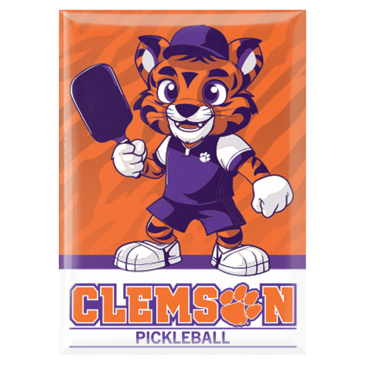 WinCraft Clemson Tigers 3.5" x 2.5" Pickleball Fridge Magnet