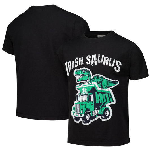 Youth ComfortWash Black Notre Dame Fighting Irish Dino Truck T-Shirt