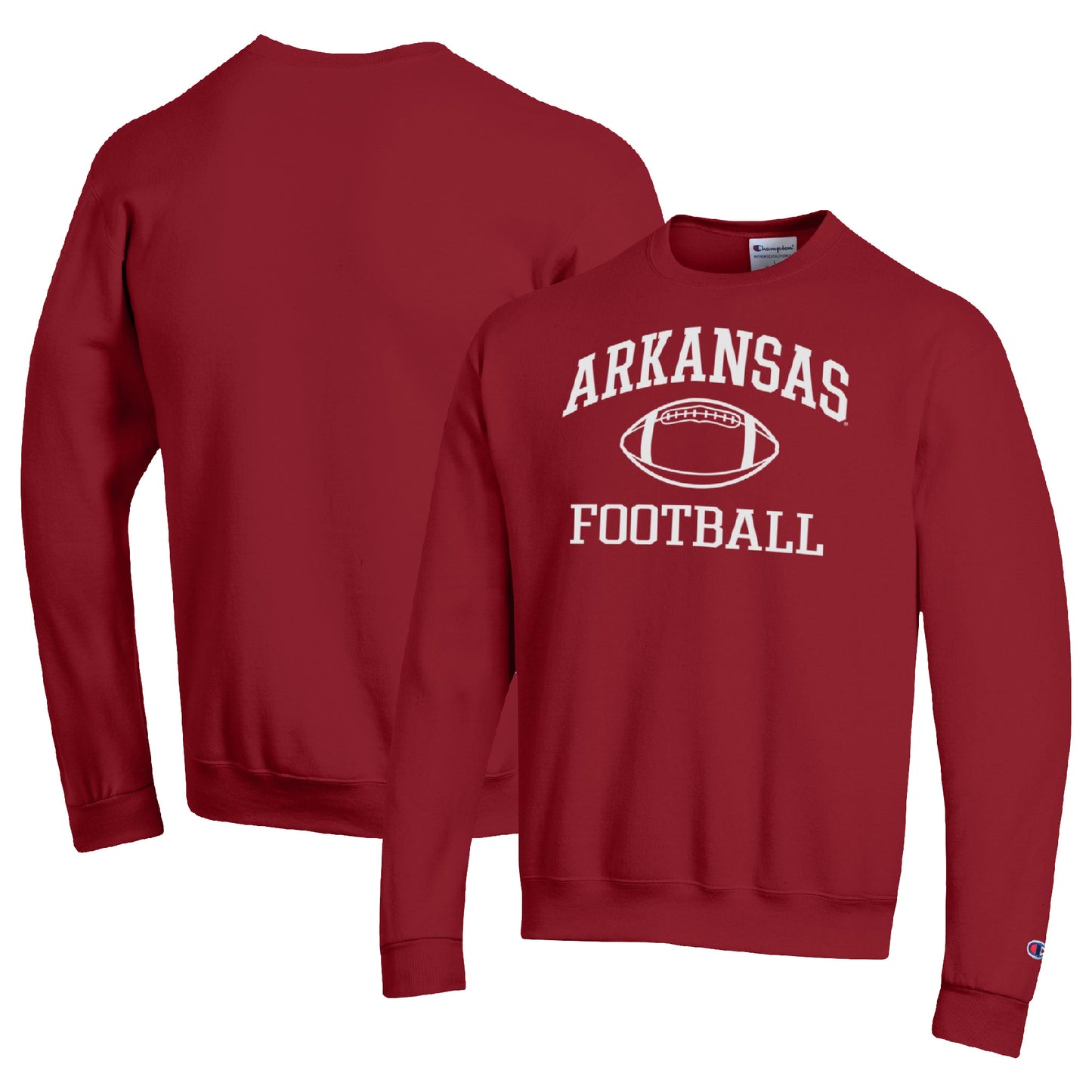 Men's Champion Cardinal Arkansas Razorbacks Football Icon Pullover Sweatshirt