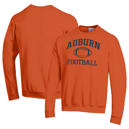 Men's Champion Orange Auburn Tigers Football Icon Pullover Sweatshirt