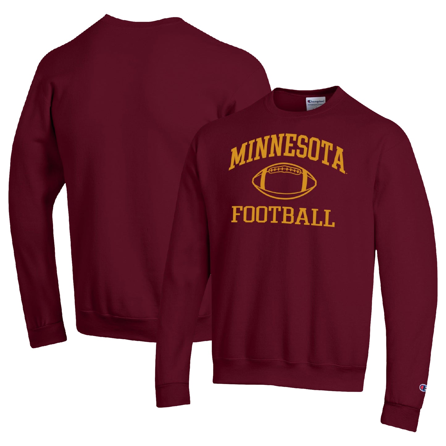 Men's Champion Maroon Minnesota Golden Gophers Football Icon Pullover Sweatshirt