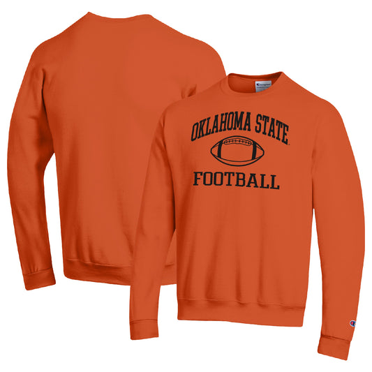 Men's Champion Orange Oklahoma State Cowboys Football Icon Pullover Sweatshirt